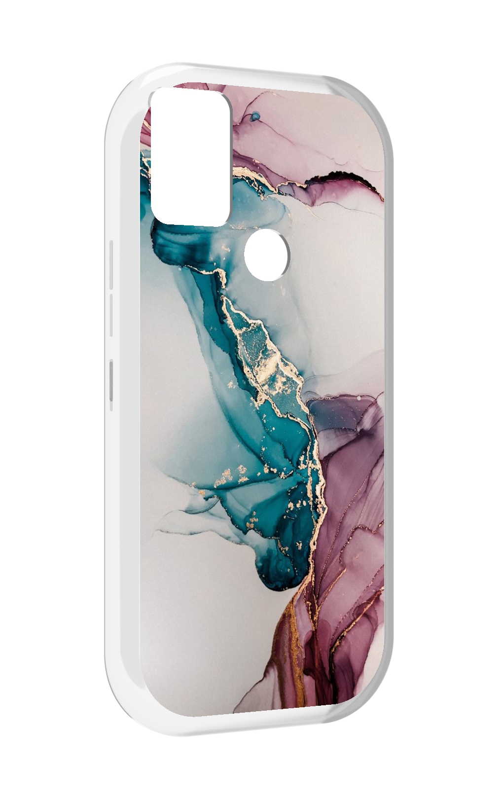 

Чехол MyPads фиолетовый синий краски для UMIDIGI A9, Прозрачный, Tocco