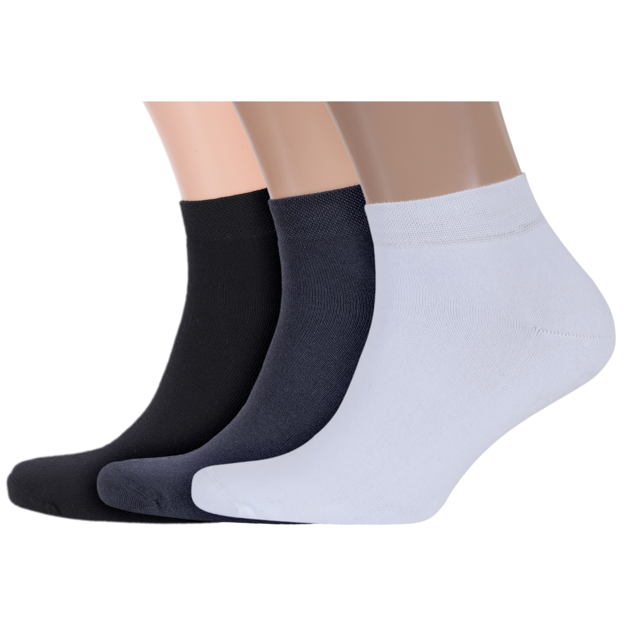

Комплект носков мужских Rusocks 3-М-1334 черных; серых; белых 25-27, 3-М-1334