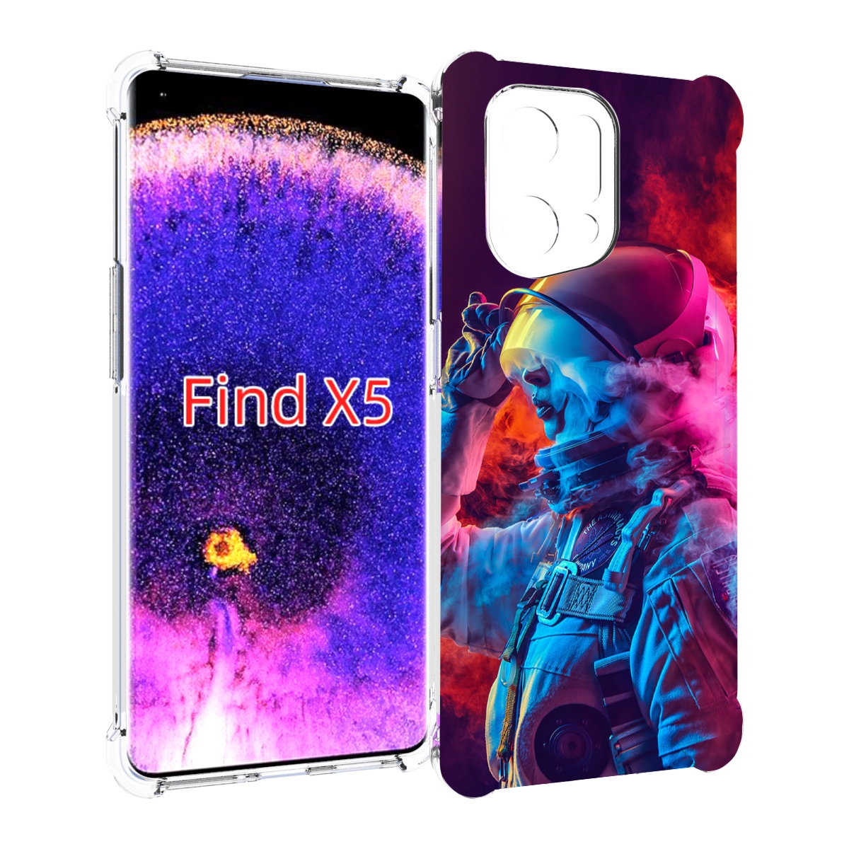 

Чехол MyPads астронавт в дыму для Oppo Find X5, Прозрачный, Tocco