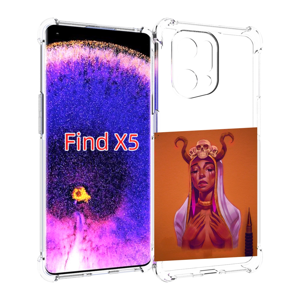 

Чехол MyPads античная-девушка для Oppo Find X5, Прозрачный, Tocco