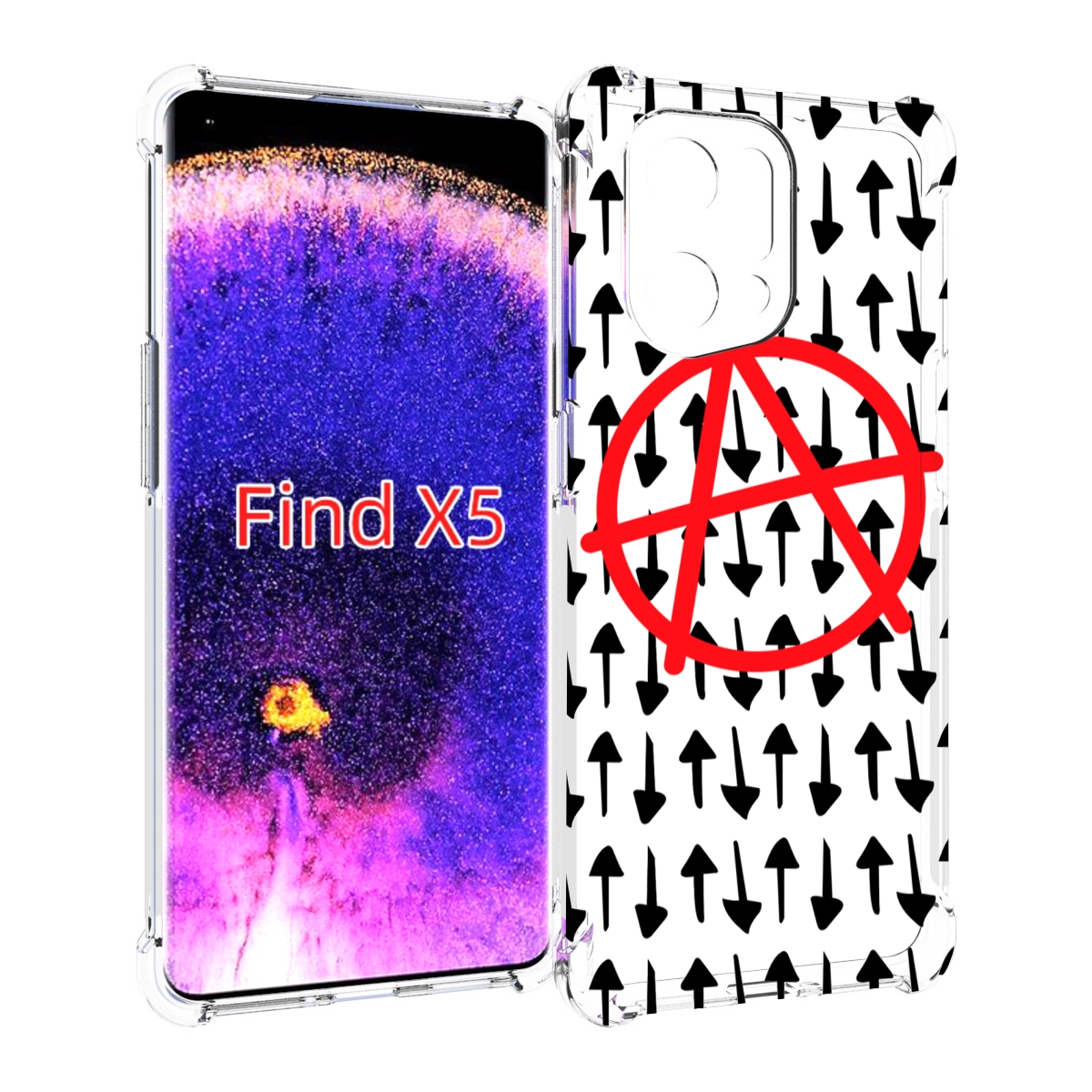 

Чехол MyPads анархия-панк для Oppo Find X5, Прозрачный, Tocco