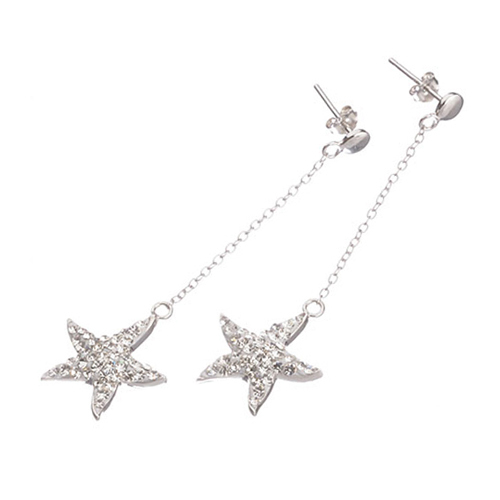 

Серьги подвески из серебра Morellato SXV01, кристалл, SXV01