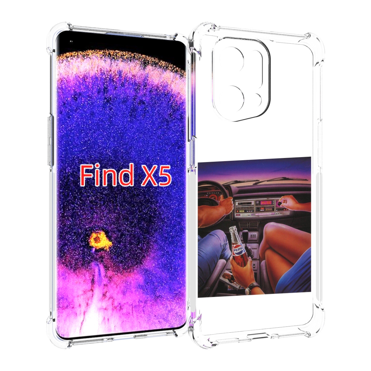 

Чехол MyPads американская машина салон для Oppo Find X5, Прозрачный, Tocco