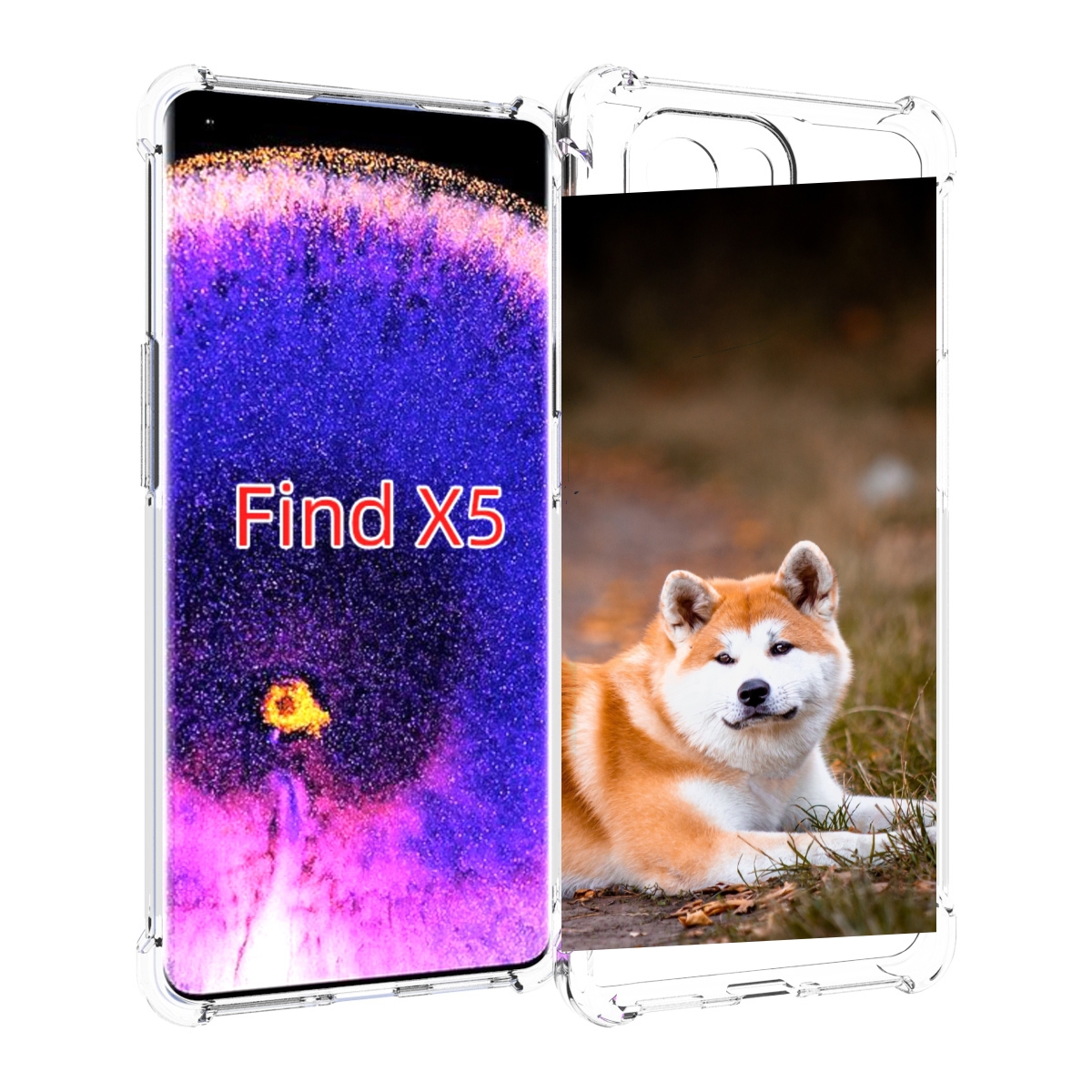 

Чехол MyPads акита ину для Oppo Find X5, Прозрачный, Tocco