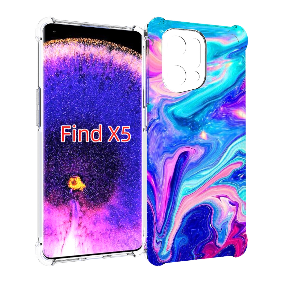 

Чехол MyPads акварельные-краски для Oppo Find X5, Прозрачный, Tocco