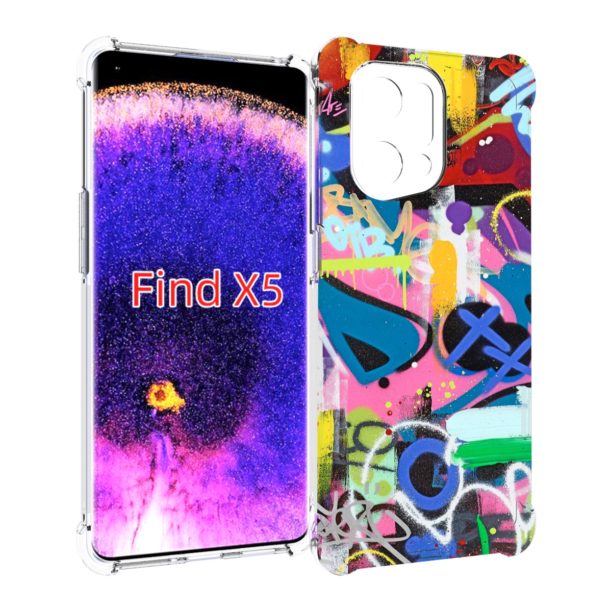 

Чехол MyPads абстракция-графити для Oppo Find X5, Прозрачный, Tocco