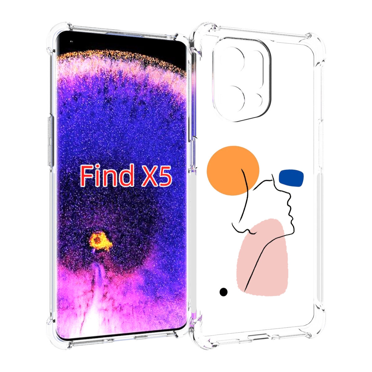 

Чехол MyPads абстракция девушки женский для Oppo Find X5, Прозрачный, Tocco