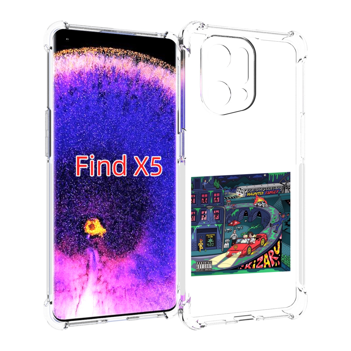 

Чехол MyPads Яд (альбом Kizaru) для Oppo Find X5, Прозрачный, Tocco