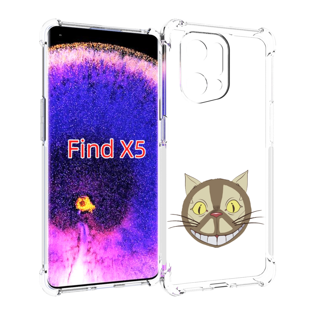 

Чехол MyPads Чеширский кот для Oppo Find X5, Прозрачный, Tocco