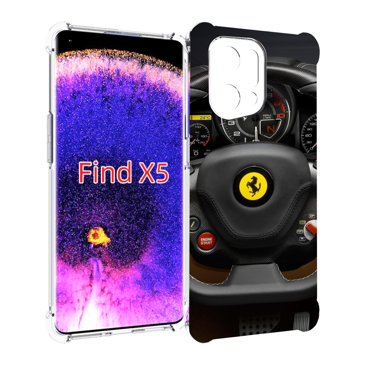 

Чехол MyPads Ферарри для Oppo Find X5, Прозрачный, Tocco