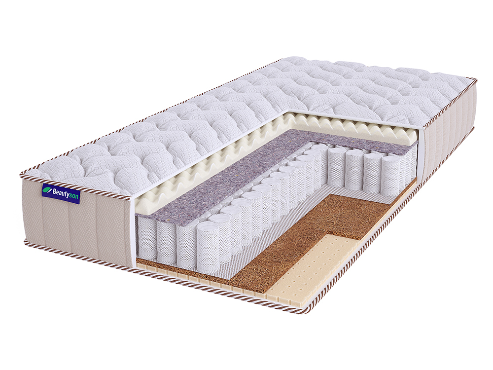 

Матрас Beautyson Roll Spring Massage Mix S600 Lux 160х190, Бежевый;белый;серый;серебристый, Roll Spring Massage Mix S600 Lux