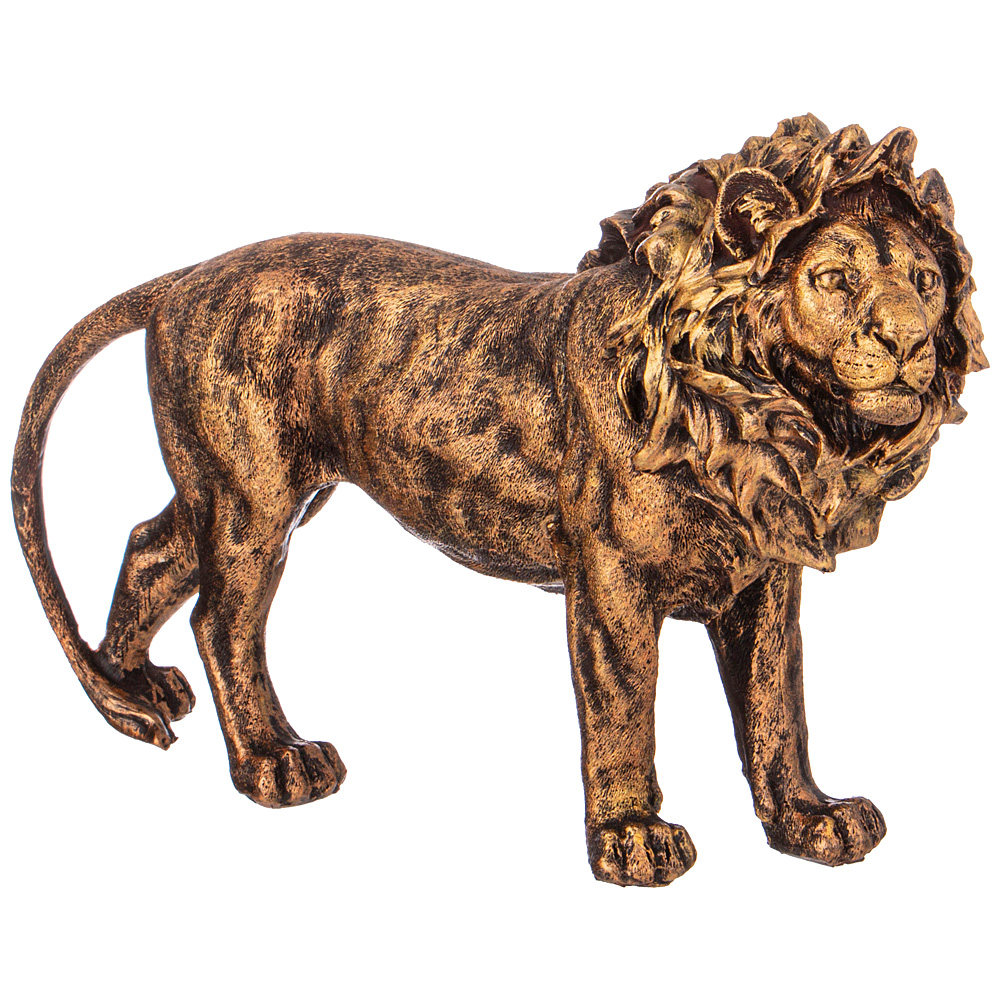 фото Фигурка декоративная лев 30*19 см цвет бронза венера