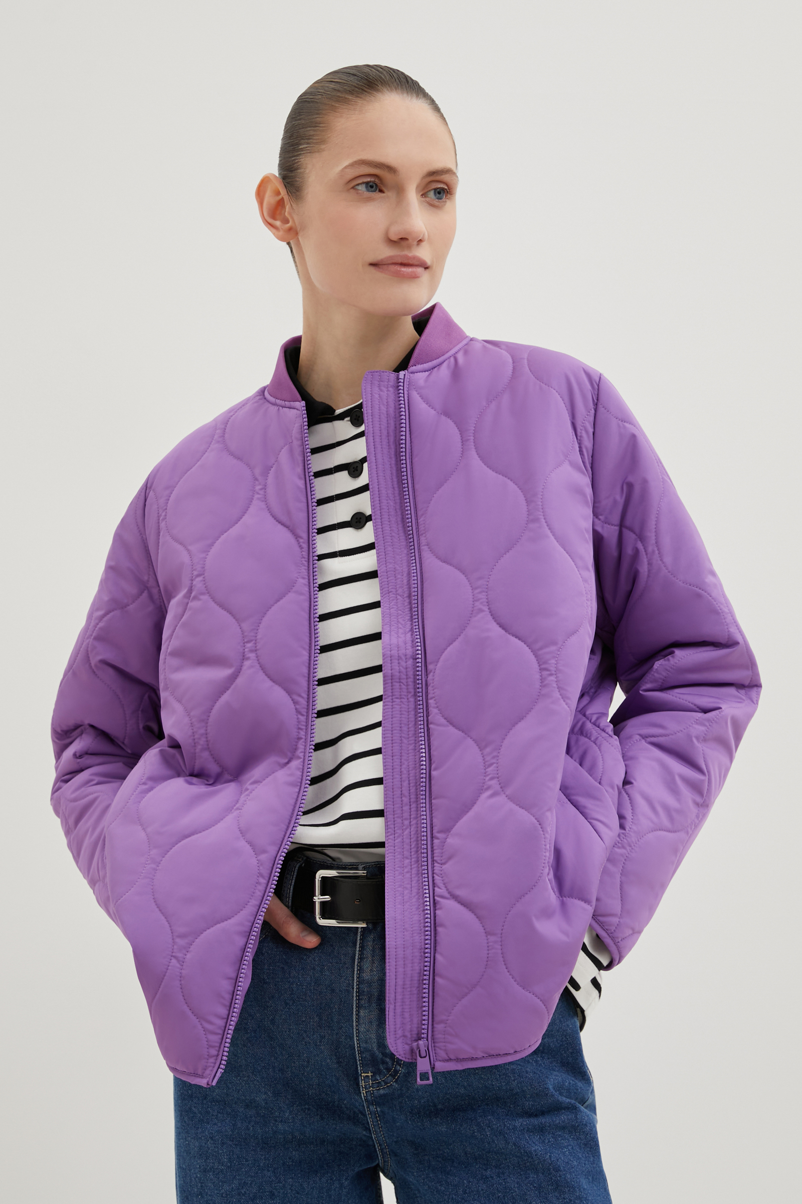 Куртка женская Finn Flare BAS-100119 фиолетовая L