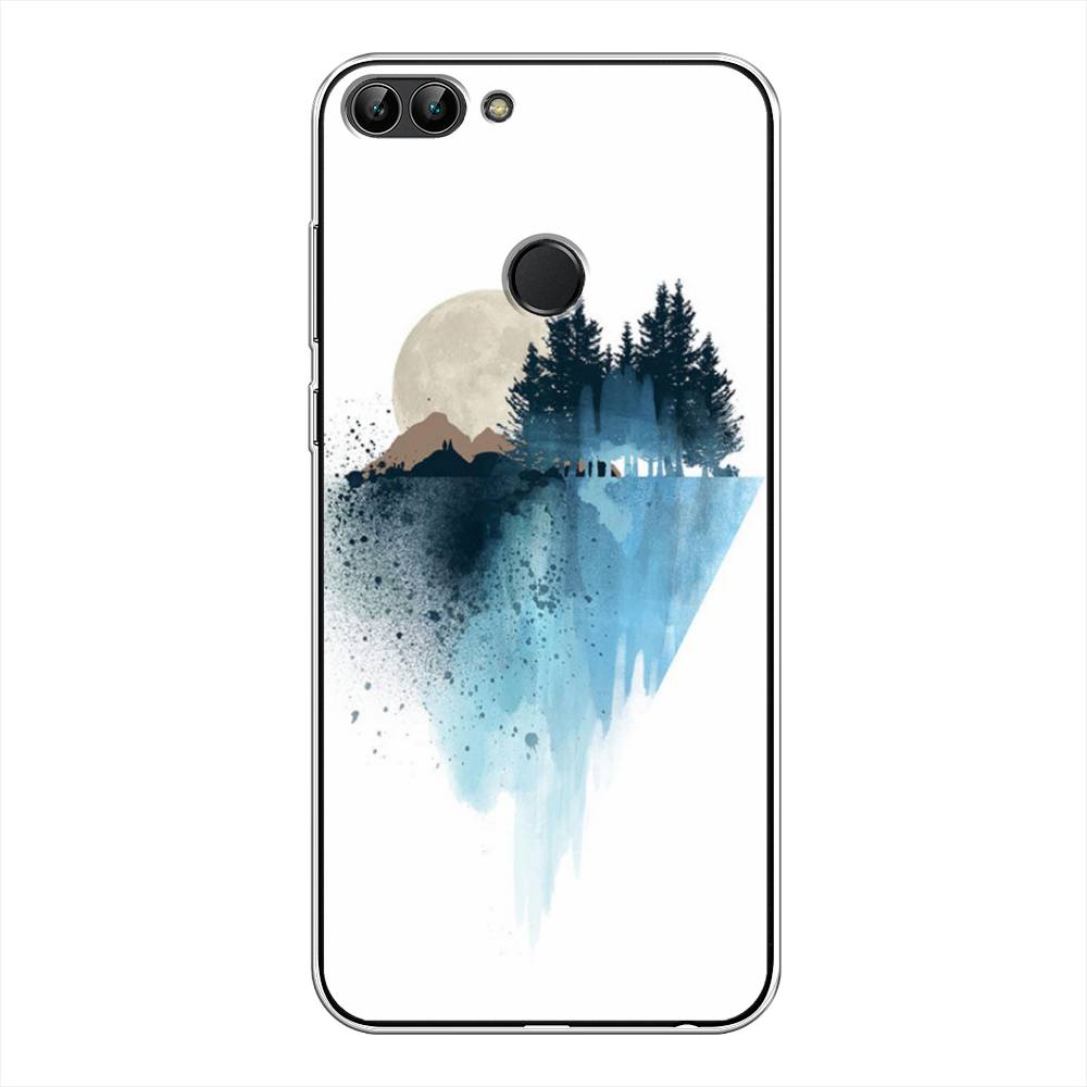 

Чехол Awog на Huawei Y9 2018 "Горы 5", Голубой, 64950-4