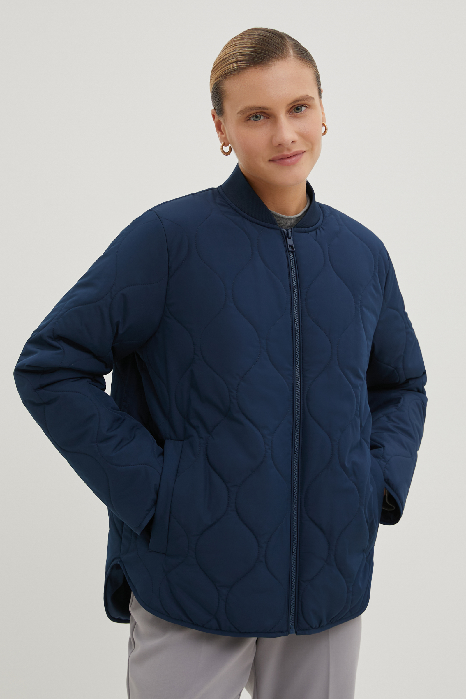 Куртка женская Finn Flare BAS-100119 синяя XL