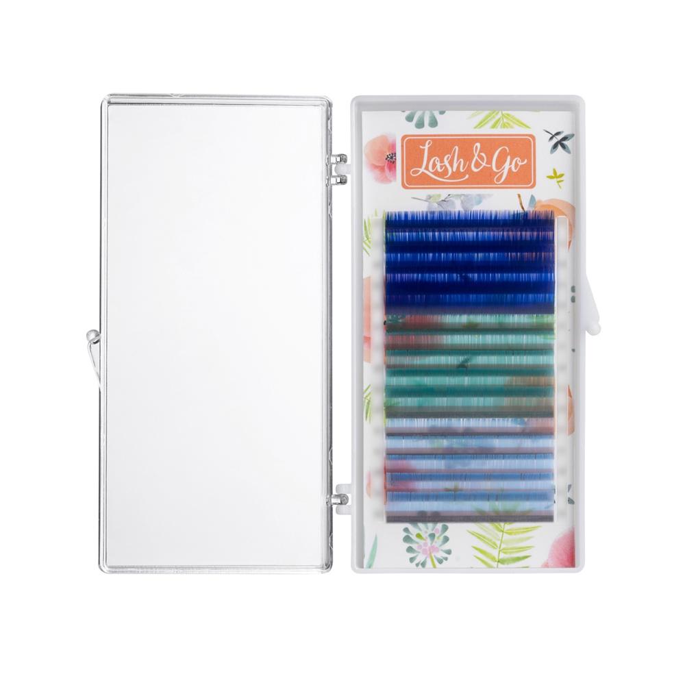 

Цветные ресницы Lash&Go микс 0,07 C 9-13 mm Blueberry 15 линий, Разноцветный