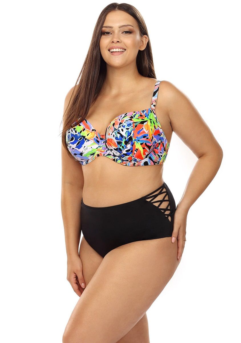 

Раздельный купальник plus size с принтом на лифе, L2404/2