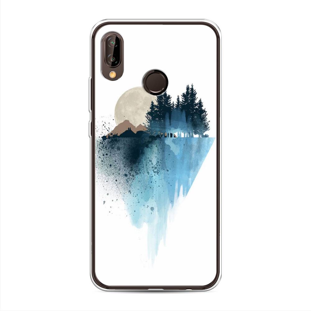 

Чехол Awog на Huawei Nova 3 "Горы 5", Голубой, 66150-4