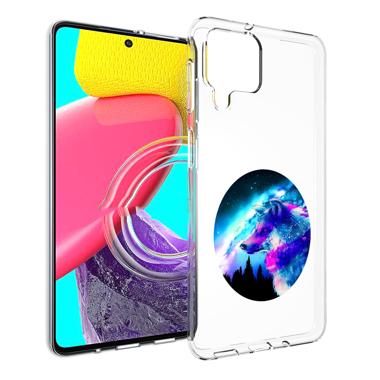 

Чехол Mypads Голубой Волк Для Samsung Galaxy M53 (Sm-M536), Прозрачный, Tocco