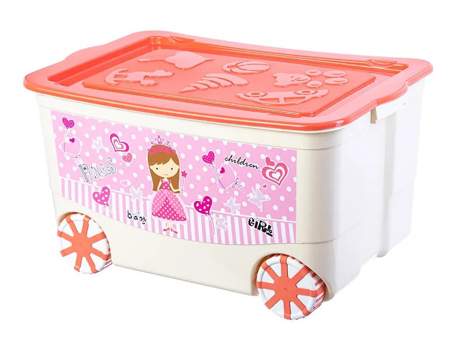 

Elan Gallery KidsBox Принцесса 61x41x33cm 55L с крышкой на колёсах Ivory-Coral 640336