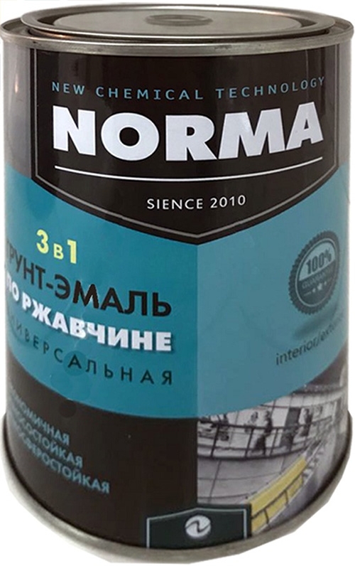 

НОВОКОЛОР Норма грунт-эмаль 3 в 1 для металла по ржавчине под колеровку матовая 0,7л