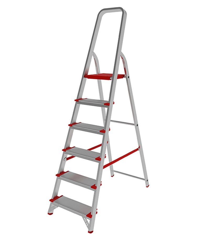 

НОВАЯ ВЫСОТА NV 5110 стремянка алюминиевая индустриальная 6 ступенчатая