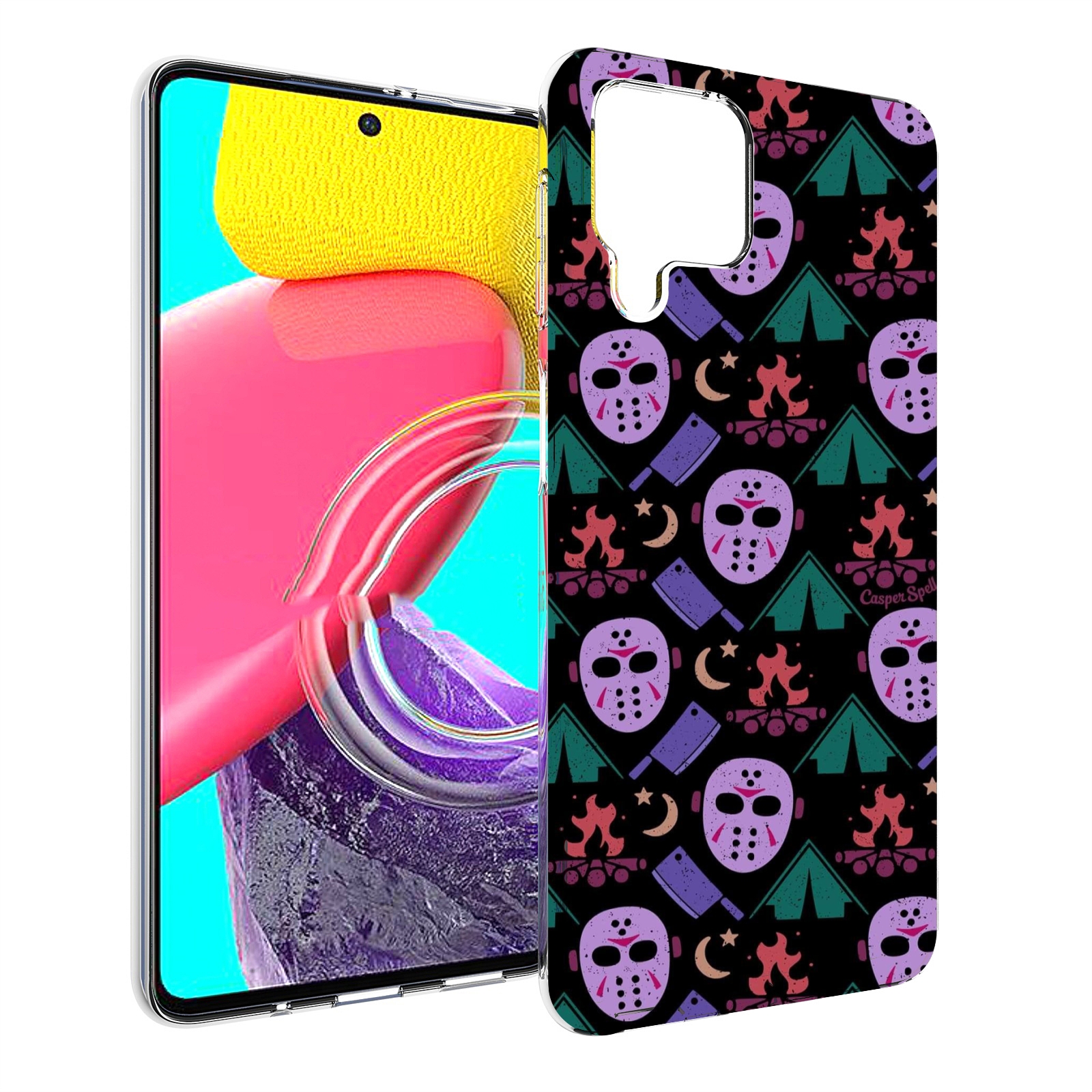 

Чехол Mypads Фиолетовые Маски Для Samsung Galaxy M53 (Sm-M536), Прозрачный, Tocco