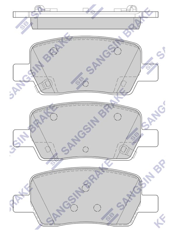 

Тормозные колодки Sangsin brake задние sp4465