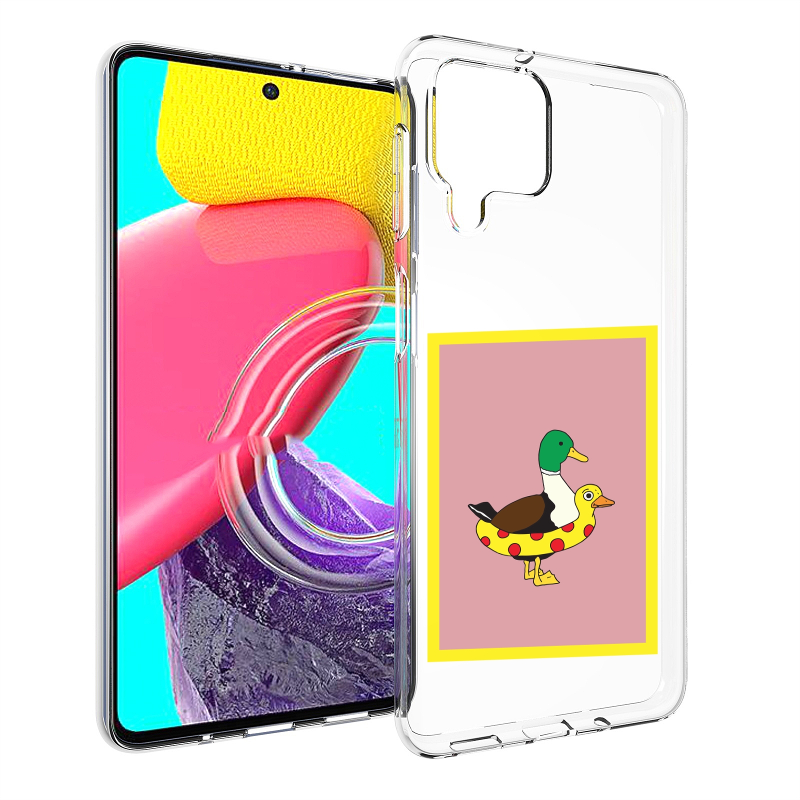 

Чехол Mypads Утка В Круге Надувном Для Samsung Galaxy M53 (Sm-M536), Прозрачный, Tocco