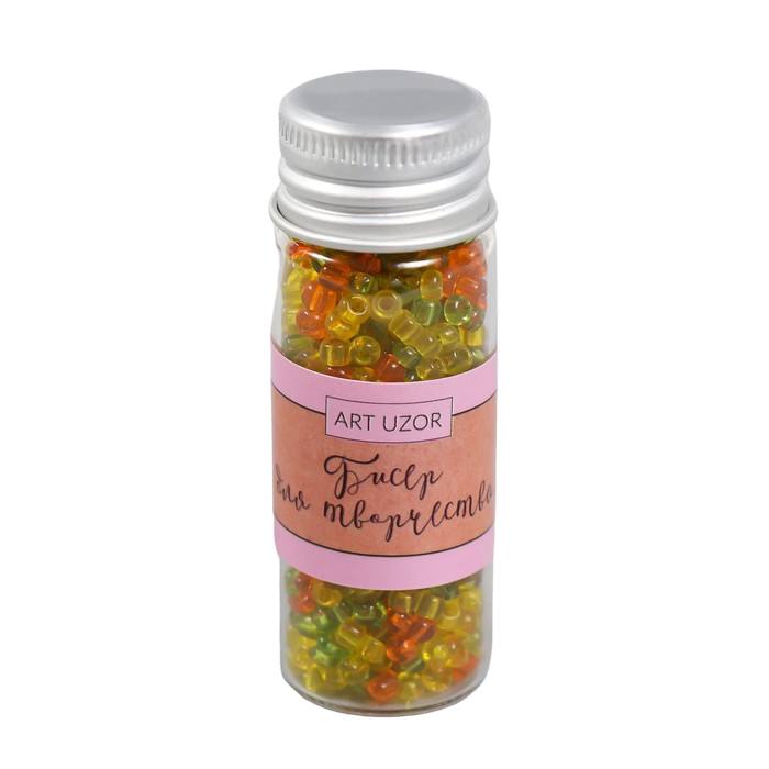 

Бисер Арт Узор 8/0 в бутылочке Полупрозрачный с цв.серединой. Осень 20 гр 6х2х2 с, Разноцветный