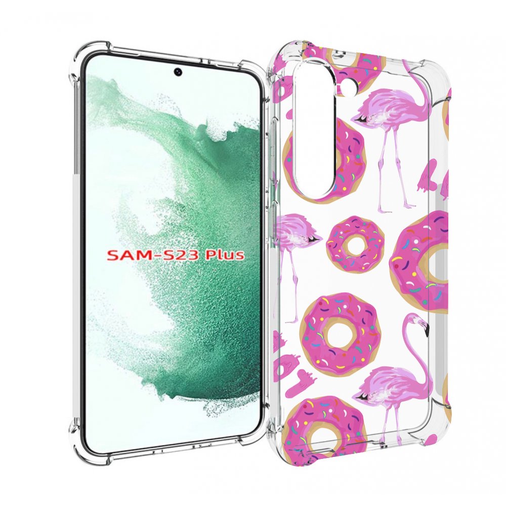 

Чехол MyPads пончики-фламинго для Samsung Galaxy S23 Plus +, Прозрачный, Tocco