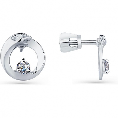 

Серьги из белого золота с 2 фианитами Master Brilliant 005-0057-0001-031, 005-0057-0001-031