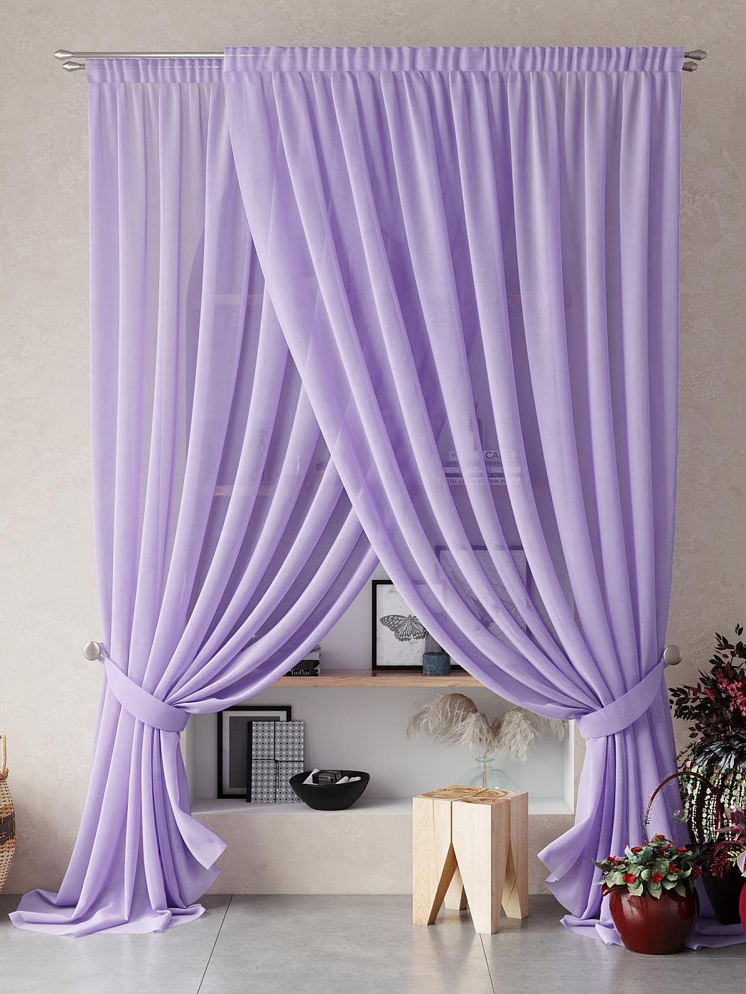 

Комплекты штор AT HOME Нариа высота 280 см, ширина 300 см, Фиолетовый/сирень, 207255-280