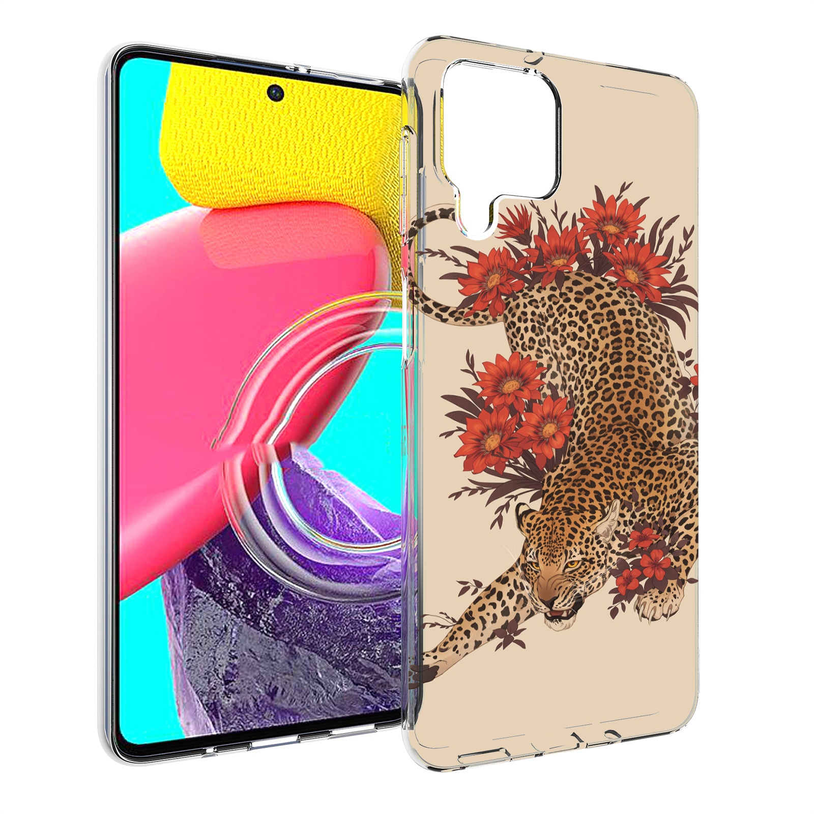

Чехол Mypads Тигр-Из-Цветов Для Samsung Galaxy M53 (Sm-M536), Прозрачный, Tocco