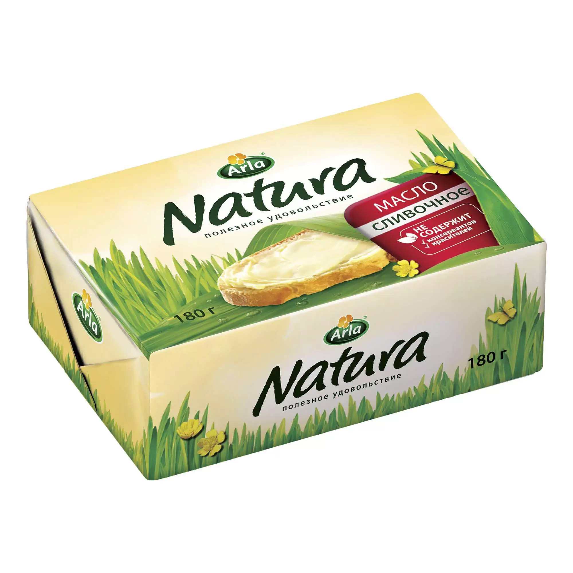 фото Сливочное масло несоленое arla natura 82% бзмж 180 г