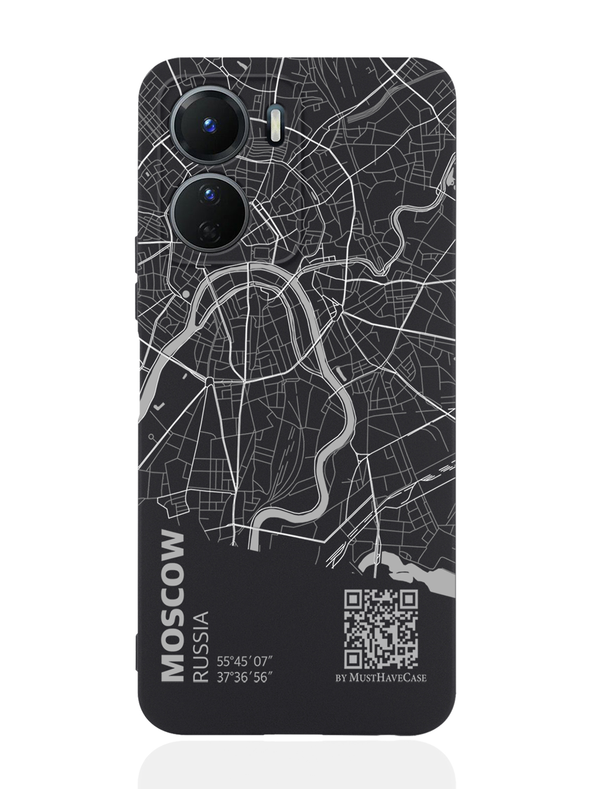 

Чехол MustHaveCase для Vivo Y16 Карта Москвы черный, Серый;черный
