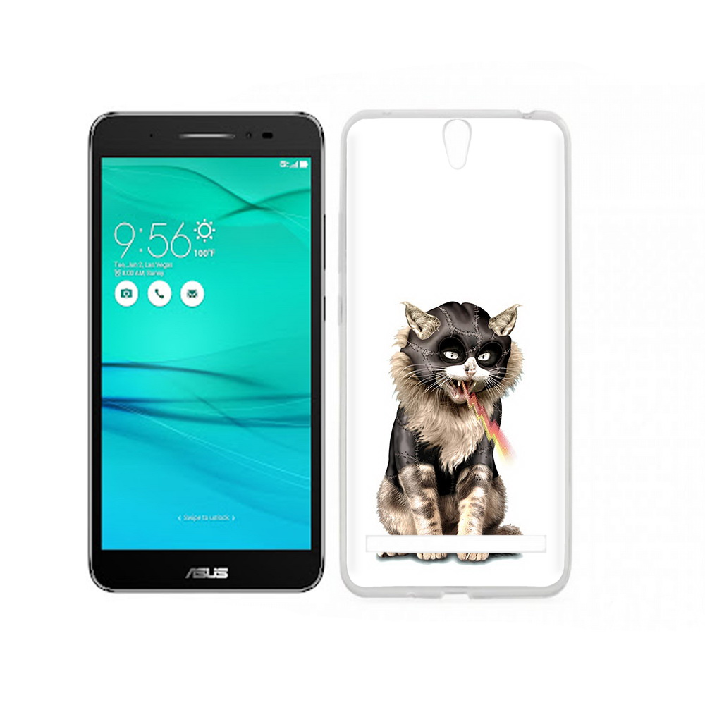 

Чехол MyPads Tocco для Asus ZenFone Go (ZB690KG) дьяволский кот, Прозрачный, Tocco