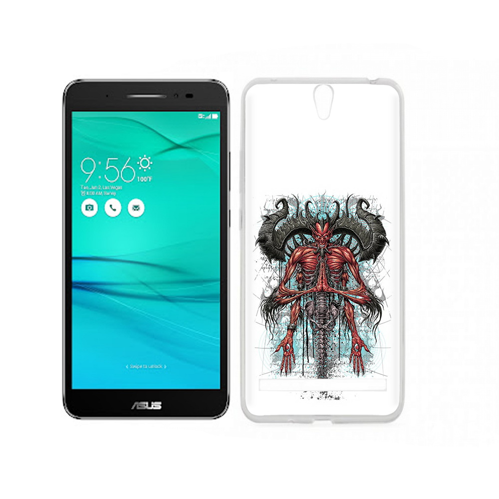 

Чехол MyPads Tocco для Asus ZenFone Go (ZB690KG) дьявол, Прозрачный, Tocco