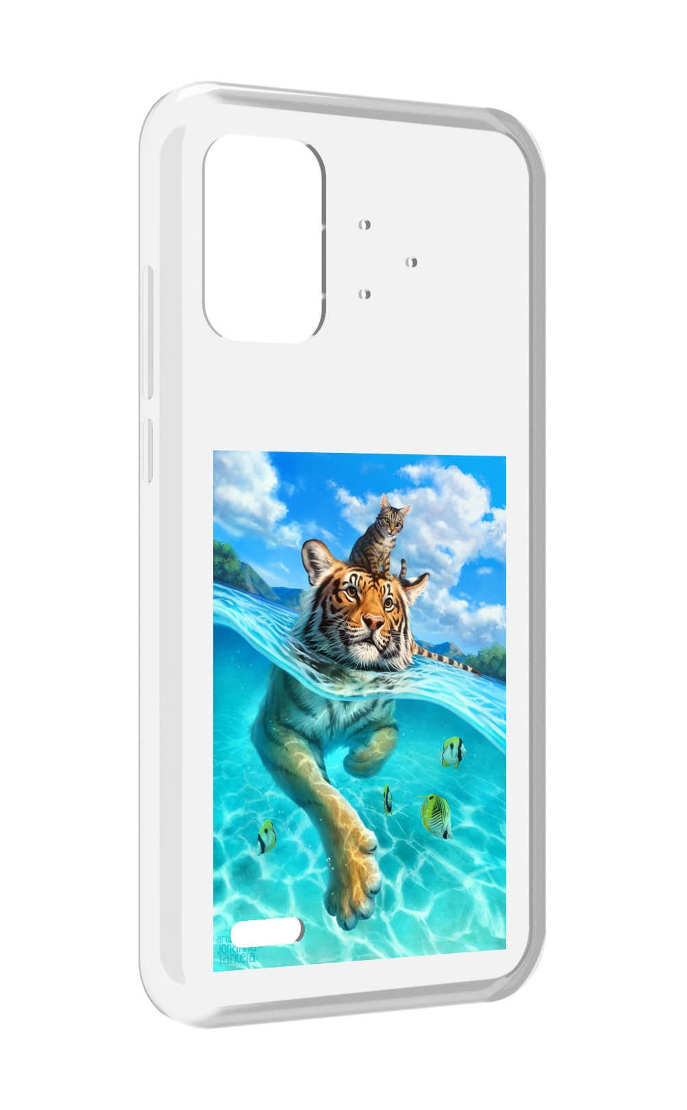 

Чехол MyPads Кот-на-тигре для UMIDIGI Bison Pro, Прозрачный, Tocco