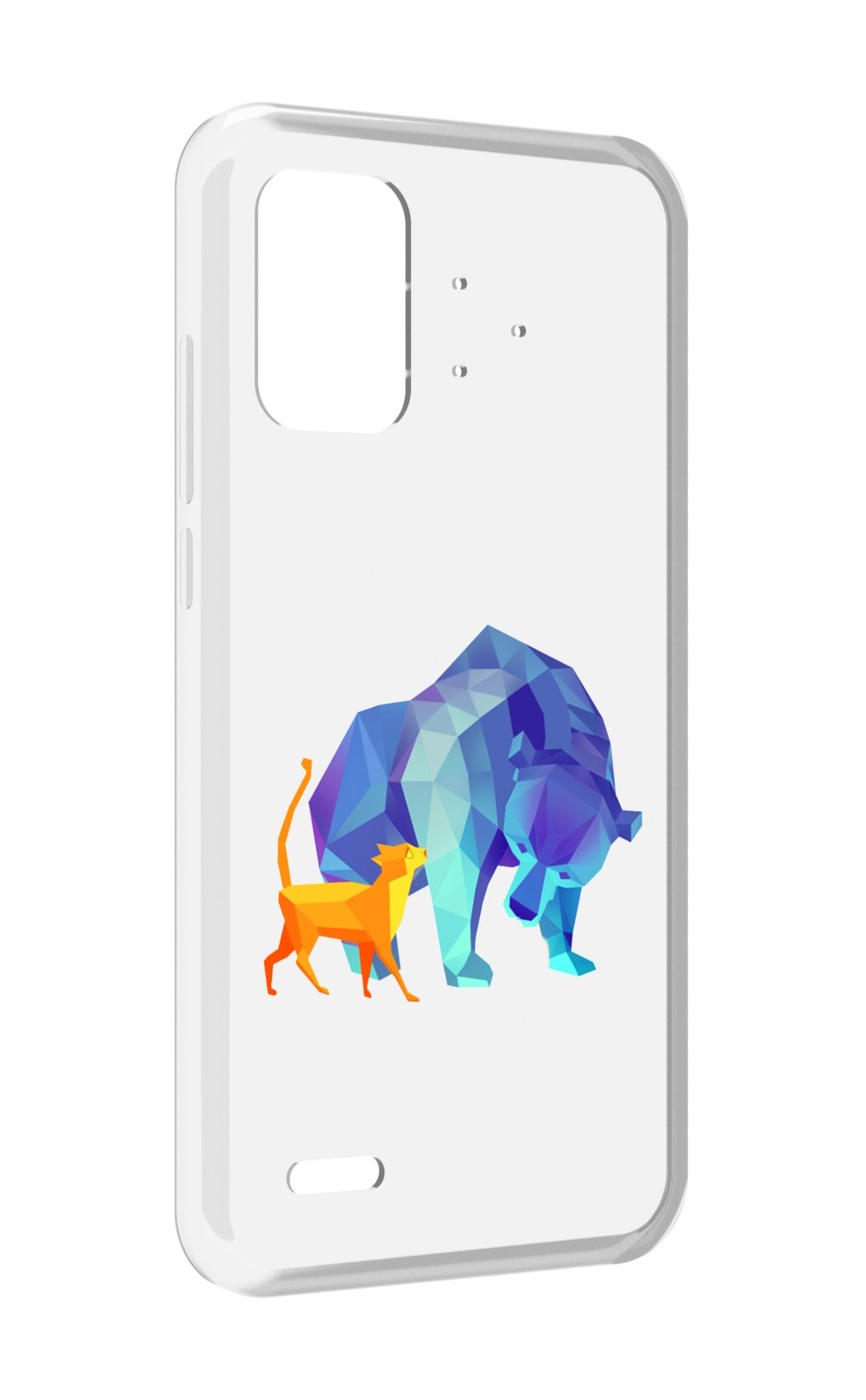 

Чехол MyPads Кот-и-медведь для UMIDIGI Bison Pro, Прозрачный, Tocco