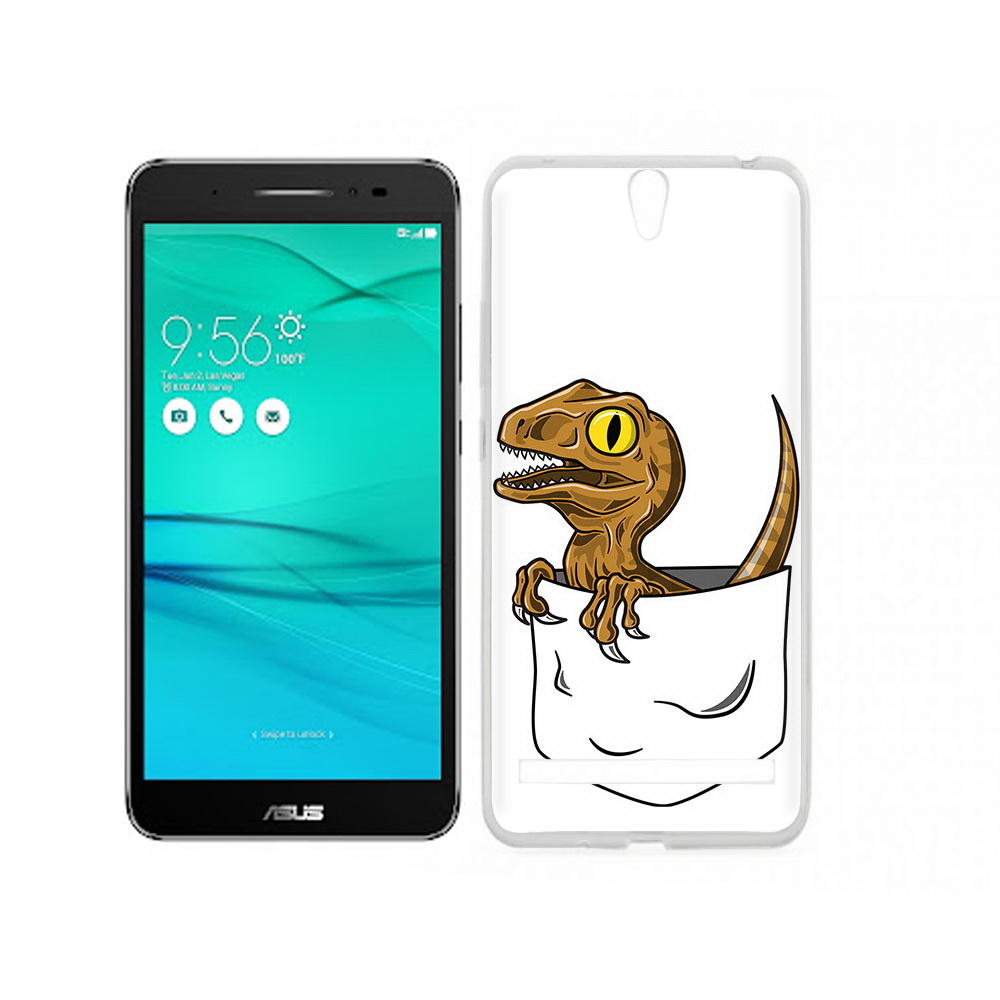 

Чехол MyPads Tocco для Asus ZenFone Go (ZB690KG) динозавр в кармане, Прозрачный, Tocco
