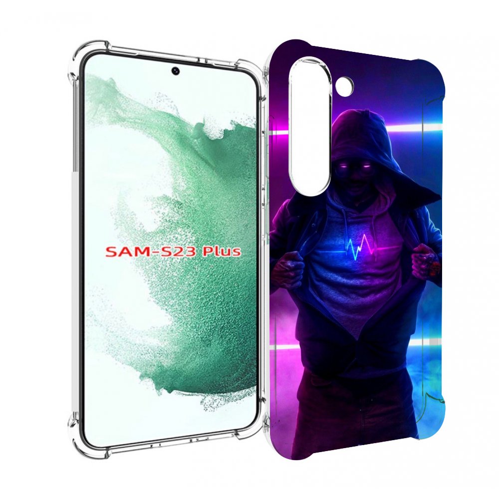 

Чехол MyPads парень в капюшоне неоновый для Samsung Galaxy S23 Plus +, Прозрачный, Tocco