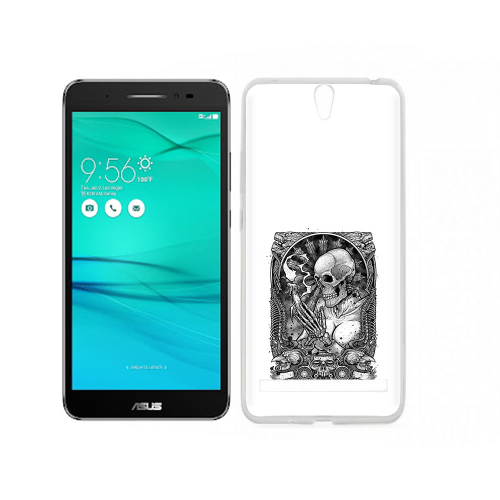 

Чехол MyPads Tocco для Asus ZenFone Go (ZB690KG) девушка скелет, Прозрачный, Tocco