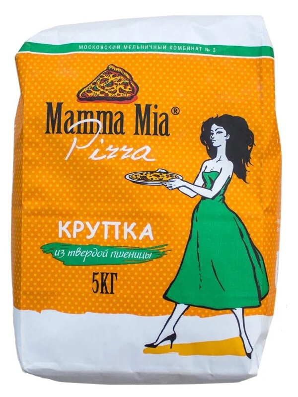 Мука Mamma Mia Pizza пшеничная макаронная высший сорт 5 кг