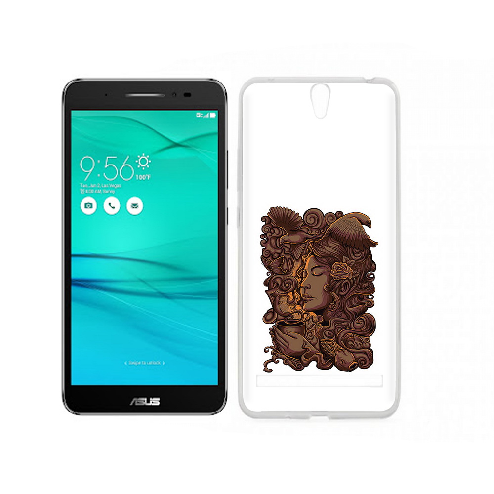 

Чехол MyPads Tocco для Asus ZenFone Go (ZB690KG) девушка с длинными волосами абстракция, Прозрачный, Tocco