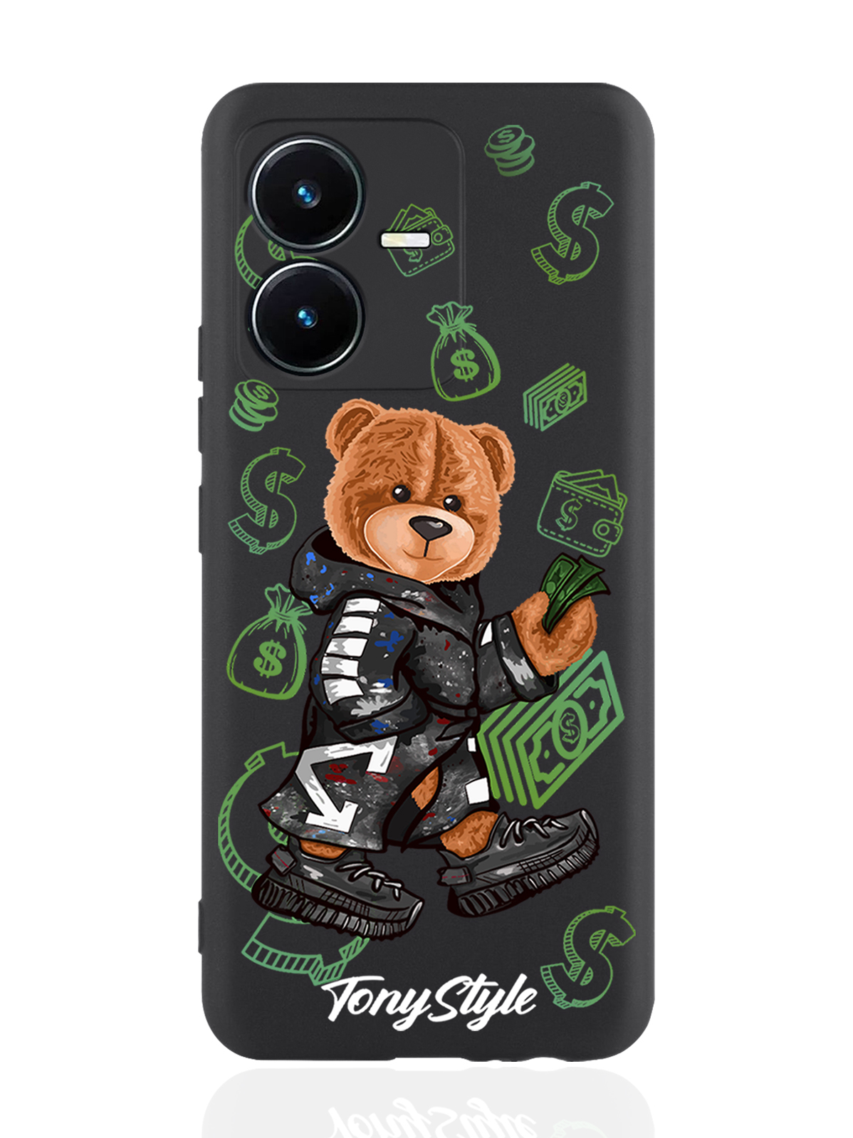 

Чехол Tony Style для Vivo Y22 Tony Style Деньги черный, Коричневый;черный;зеленый