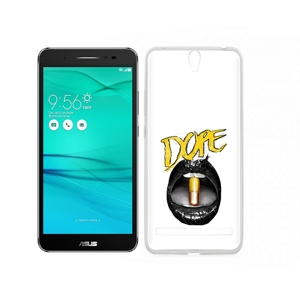 

Чехол MyPads Tocco для Asus ZenFone Go (ZB690KG) губы, Прозрачный, Tocco