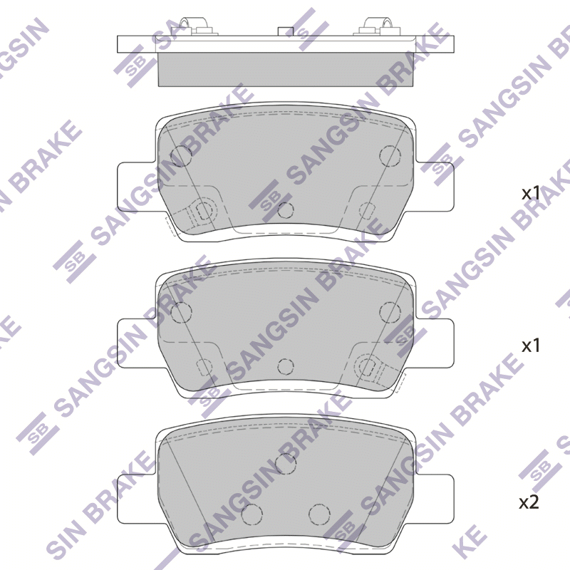 фото Колодки тормозные задние sangsin brake sp4373