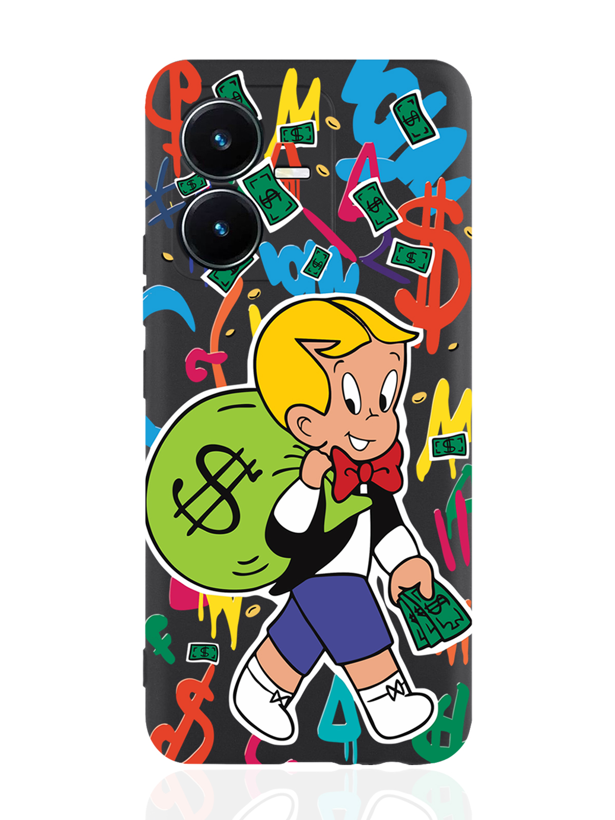 фото Чехол musthavecase для vivo y22 monopoly richie rich/монополи богатенький риччи черный