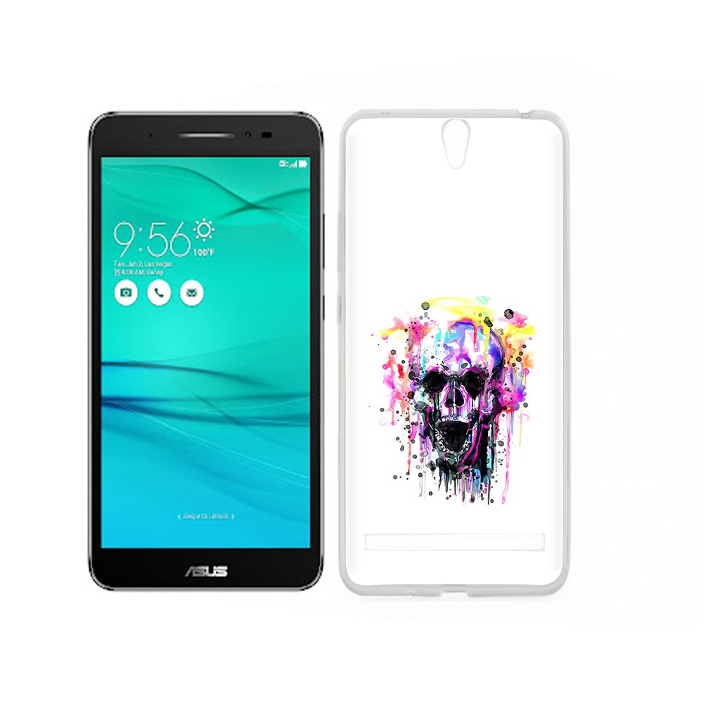 

Чехол MyPads Tocco для Asus ZenFone Go (ZB690KG) граффити череп, Прозрачный, Tocco